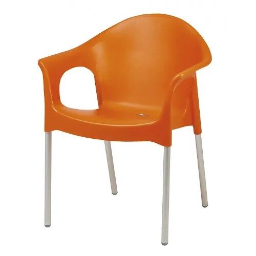 Silla Con Reposabrazos de Aluminio Anodizado LISA